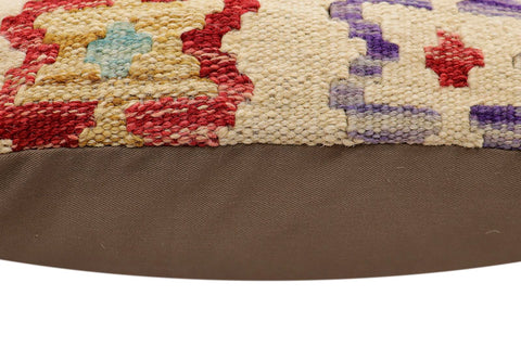 handmade Traditional Pillow Beige Red Hand-Woven SQUARE 100% WOOL Hand woven turkish pillow2 x 2