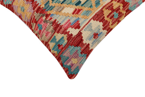 handmade Traditional Pillow Red Blue Hand-Woven SQUARE 100% WOOL Hand woven turkish pillow2 x 2