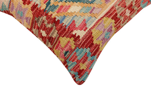 handmade Traditional Pillow Red Blue Hand-Woven SQUARE 100% WOOL Hand woven turkish pillow2 x 2