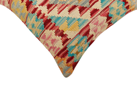 handmade Traditional Pillow Red Blue Hand-Woven SQUARE 100% WOOL Hand woven turkish pillow2 x 2