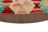 handmade Traditional Pillow Red Blue Hand-Woven SQUARE 100% WOOL Hand woven turkish pillow2' x 2'