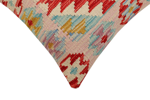 handmade Traditional Pillow Red Blue Hand-Woven SQUARE 100% WOOL Hand woven turkish pillow2 x 2