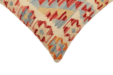handmade Traditional Pillow Red Blue Hand-Woven SQUARE 100% WOOL Hand woven turkish pillow2 x 2