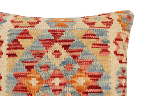 handmade Traditional Pillow Red Blue Hand-Woven SQUARE 100% WOOL Hand woven turkish pillow2 x 2