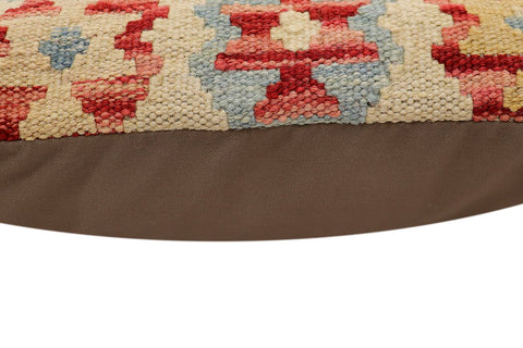 handmade Traditional Pillow Red Blue Hand-Woven SQUARE 100% WOOL Hand woven turkish pillow2 x 2