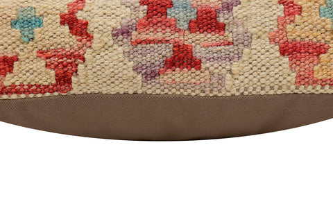 handmade Traditional Pillow Red Blue Hand-Woven SQUARE 100% WOOL  Hand woven turkish pillow  2 x 2