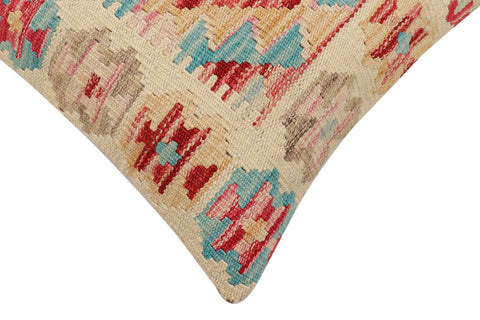 handmade Traditional Pillow Beige Red Hand-Woven SQUARE 100% WOOL Hand woven turkish pillow2 x 2