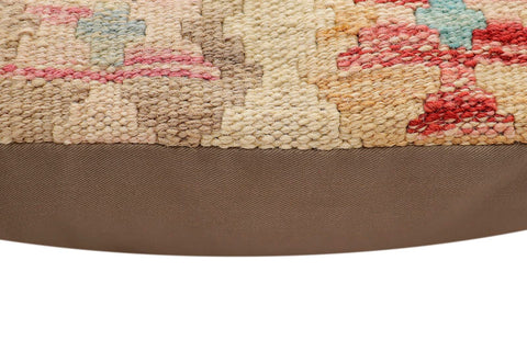handmade Traditional Pillow Beige Red Hand-Woven SQUARE 100% WOOL Hand woven turkish pillow2 x 2