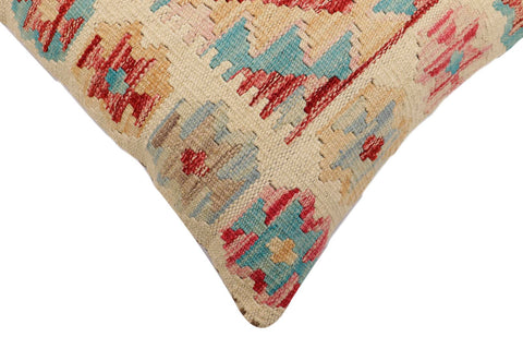 handmade Traditional Pillow Beige Red Hand-Woven SQUARE 100% WOOL Hand woven turkish pillow2 x 2