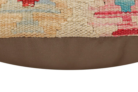handmade Traditional Pillow Beige Red Hand-Woven SQUARE 100% WOOL Hand woven turkish pillow2 x 2