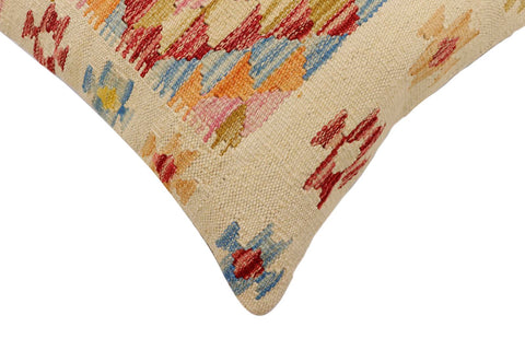handmade Traditional Pillow Beige Rust Hand-Woven SQUARE 100% WOOL Hand woven turkish pillow2 x 2