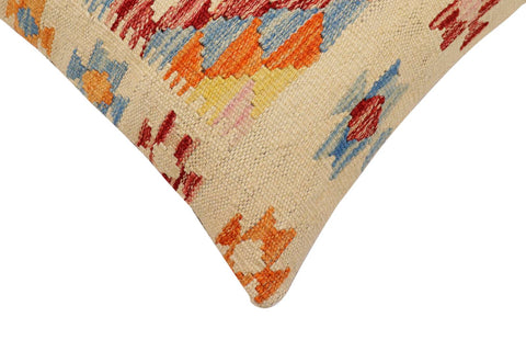 handmade Traditional Pillow Beige Rust Hand-Woven SQUARE 100% WOOL Hand woven turkish pillow2 x 2