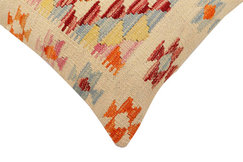 handmade Traditional Pillow Beige Rust Hand-Woven SQUARE 100% WOOL Hand woven turkish pillow2 x 2