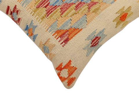 handmade Traditional Pillow Beige Rust Hand-Woven SQUARE 100% WOOL Hand woven turkish pillow2 x 2