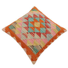 handmade Traditional Pillow Rust Red Hand-Woven SQUARE 100% WOOL Hand woven turkish pillow2' x 2'