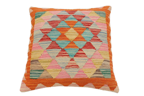 handmade Traditional Pillow Rust Red Hand-Woven SQUARE 100% WOOL Hand woven turkish pillow2 x 2