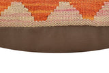 handmade Traditional Pillow Rust Red Hand-Woven SQUARE 100% WOOL Hand woven turkish pillow2' x 2'