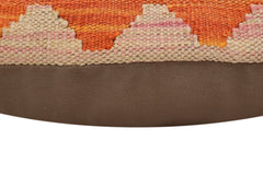 handmade Traditional Pillow Rust Red Hand-Woven SQUARE 100% WOOL Hand woven turkish pillow2' x 2'