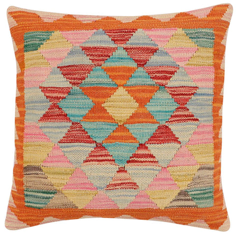 handmade Traditional Pillow Rust Red Hand-Woven SQUARE 100% WOOL Hand woven turkish pillow2 x 2