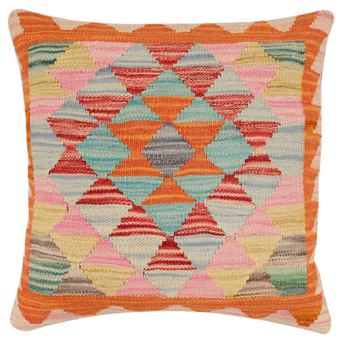 handmade Traditional Pillow Rust Red Hand-Woven SQUARE 100% WOOL Hand woven turkish pillow2 x 2