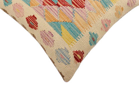handmade Traditional Pillow Beige Red Hand-Woven SQUARE 100% WOOL Hand woven turkish pillow2 x 2