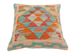handmade Traditional Pillow Red Rust Hand-Woven SQUARE 100% WOOL Hand woven turkish pillow2' x 2'