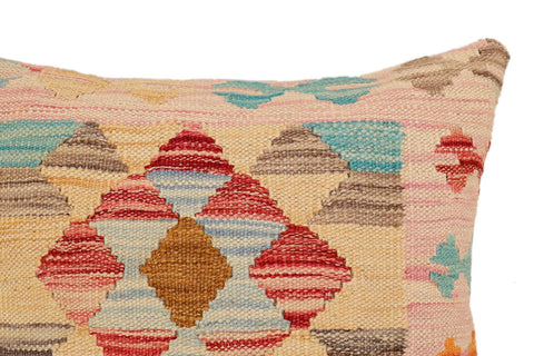 handmade Traditional Pillow Red Blue Hand-Woven SQUARE 100% WOOL Hand woven turkish pillow2 x 2