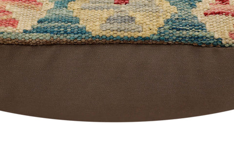 handmade Traditional Pillow Blue Rust Hand-Woven SQUARE 100% WOOL Hand woven turkish pillow2 x 2
