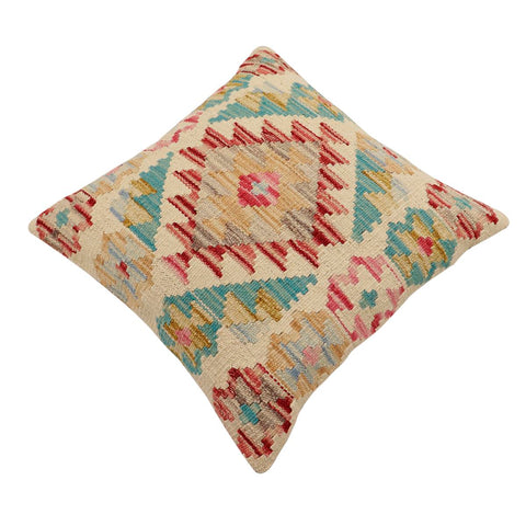 handmade Traditional Pillow Beige Red Hand-Woven SQUARE 100% WOOL Hand woven turkish pillow2 x 2