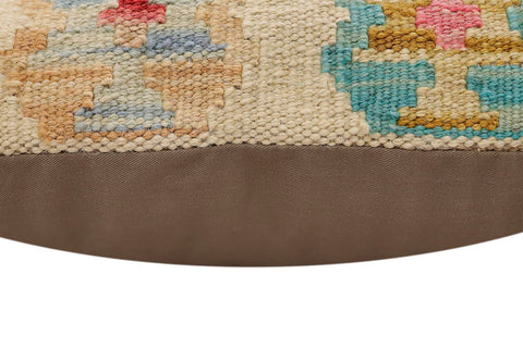 handmade Traditional Pillow Beige Red Hand-Woven SQUARE 100% WOOL Hand woven turkish pillow2 x 2