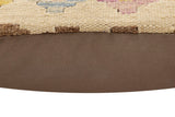 handmade Traditional Pillow Beige Rust Hand-Woven SQUARE 100% WOOL Hand woven turkish pillow2' x 2'