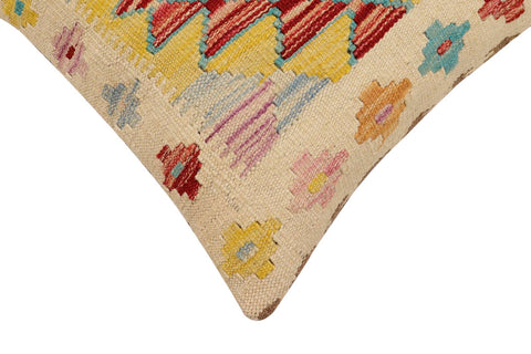 handmade Traditional Pillow Beige Rust Hand-Woven SQUARE 100% WOOL Hand woven turkish pillow2 x 2