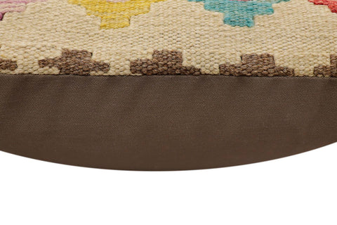 handmade Traditional Pillow Beige Rust Hand-Woven SQUARE 100% WOOL Hand woven turkish pillow2 x 2