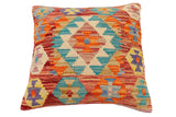 handmade Traditional Pillow Red Blue Hand-Woven SQUARE 100% WOOL Hand woven turkish pillow2' x 2'