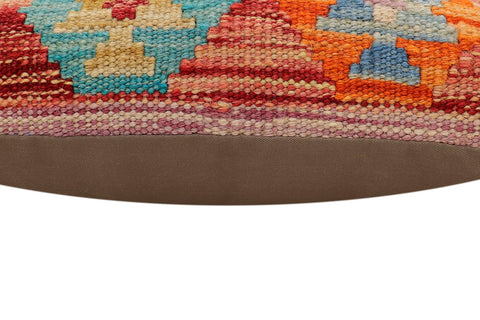 handmade Traditional Pillow Red Blue Hand-Woven SQUARE 100% WOOL Hand woven turkish pillow2 x 2