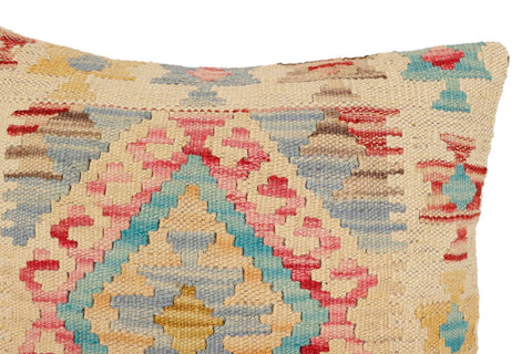 handmade Traditional Pillow Beige Red Hand-Woven SQUARE 100% WOOL Hand woven turkish pillow2 x 2