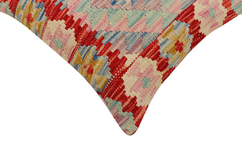 handmade Traditional Pillow Red Blue Hand-Woven SQUARE 100% WOOL Hand woven turkish pillow2 x 2