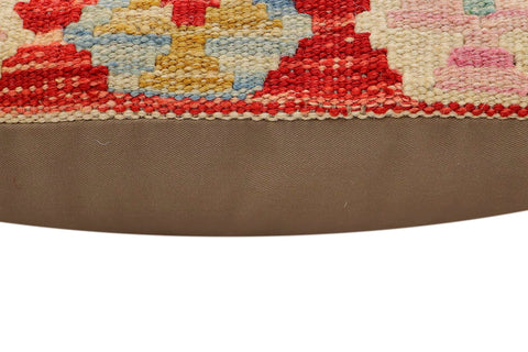 handmade Traditional Pillow Red Blue Hand-Woven SQUARE 100% WOOL Hand woven turkish pillow2 x 2