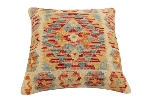 handmade Traditional Pillow Red Rust Hand-Woven SQUARE 100% WOOL Hand woven turkish pillow2 x 2