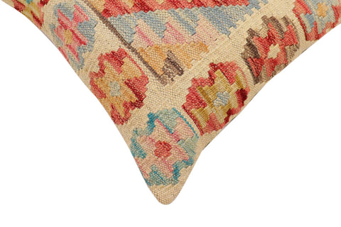 handmade Traditional Pillow Red Blue Hand-Woven SQUARE 100% WOOL  Hand woven turkish pillow  2 x 2