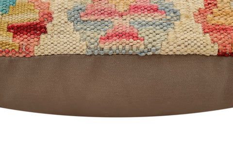 handmade Traditional Pillow Red Blue Hand-Woven SQUARE 100% WOOL  Hand woven turkish pillow  2 x 2