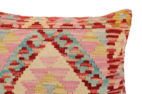 handmade Traditional Pillow Red Blue Hand-Woven SQUARE 100% WOOL Hand woven turkish pillow2 x 2