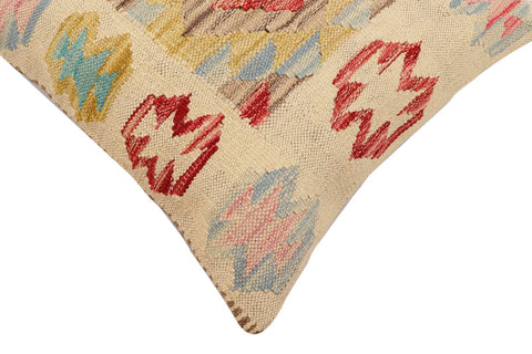 handmade Traditional Pillow Beige Red Hand-Woven SQUARE 100% WOOL Hand woven turkish pillow2 x 2