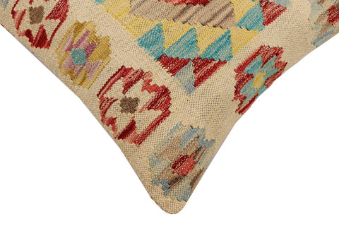 handmade Traditional Pillow Beige Red Hand-Woven SQUARE 100% WOOL Hand woven turkish pillow2 x 2