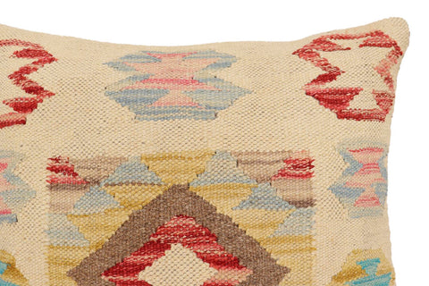 handmade Traditional Pillow Beige Red Hand-Woven SQUARE 100% WOOL Hand woven turkish pillow2 x 2