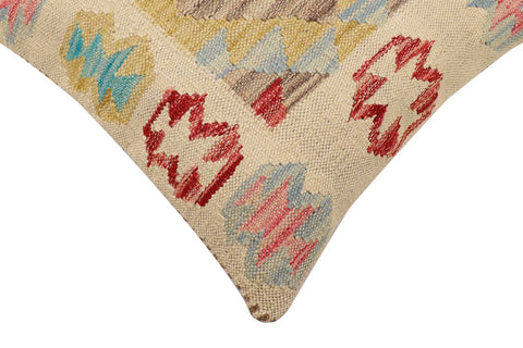 handmade Traditional Pillow Beige Red Hand-Woven SQUARE 100% WOOL Hand woven turkish pillow2 x 2