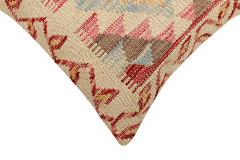 handmade Traditional Pillow Beige Red Hand-Woven SQUARE 100% WOOL Hand woven turkish pillow2 x 2