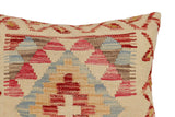 handmade Traditional Pillow Beige Red Hand-Woven SQUARE 100% WOOL  Hand woven turkish pillow  2 x 2