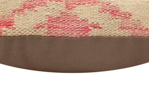 handmade Traditional Pillow Beige Red Hand-Woven SQUARE 100% WOOL Hand woven turkish pillow2 x 2