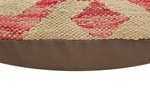 handmade Traditional Pillow Beige Red Hand-Woven SQUARE 100% WOOL Hand woven turkish pillow2 x 2